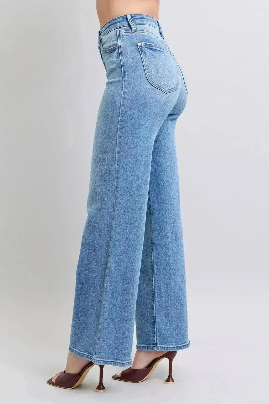Judy Blue Wide Leg Jeans – High-Rise
