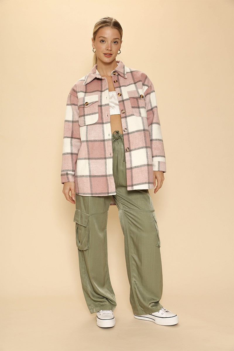 Sherpa Lined Plaid Jacket