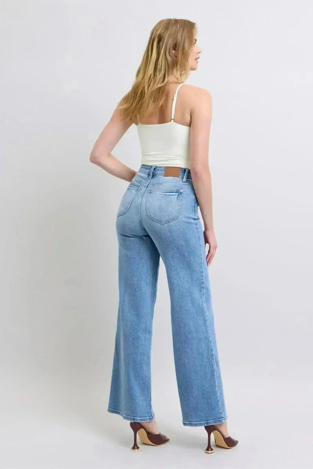 Judy Blue Wide Leg Jeans – High-Rise