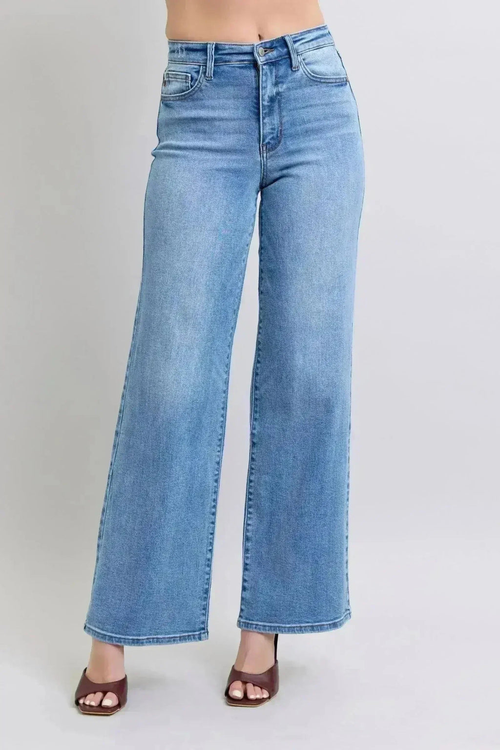 Judy Blue Wide Leg Jeans – High-Rise