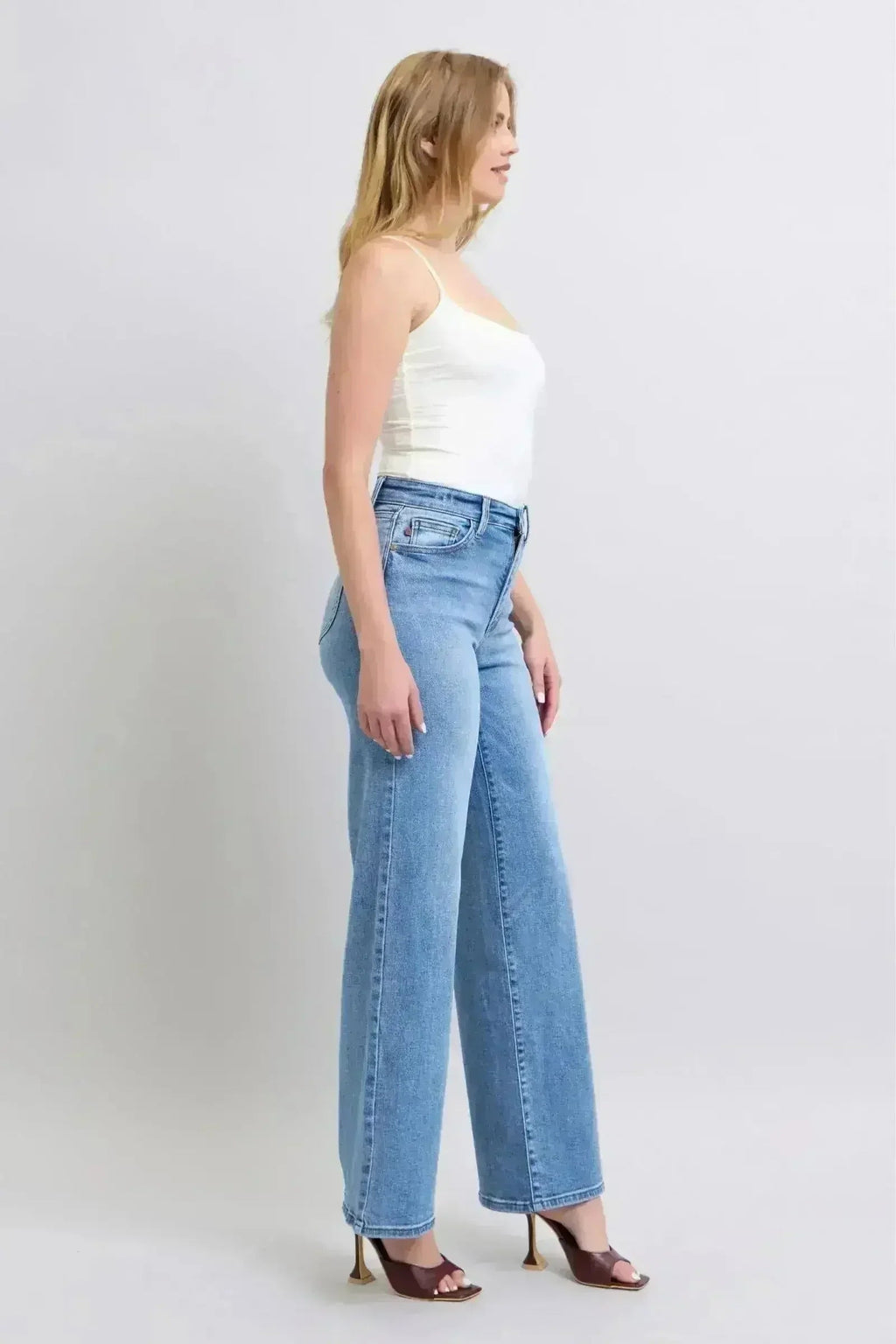 Judy Blue Wide Leg Jeans – High-Rise