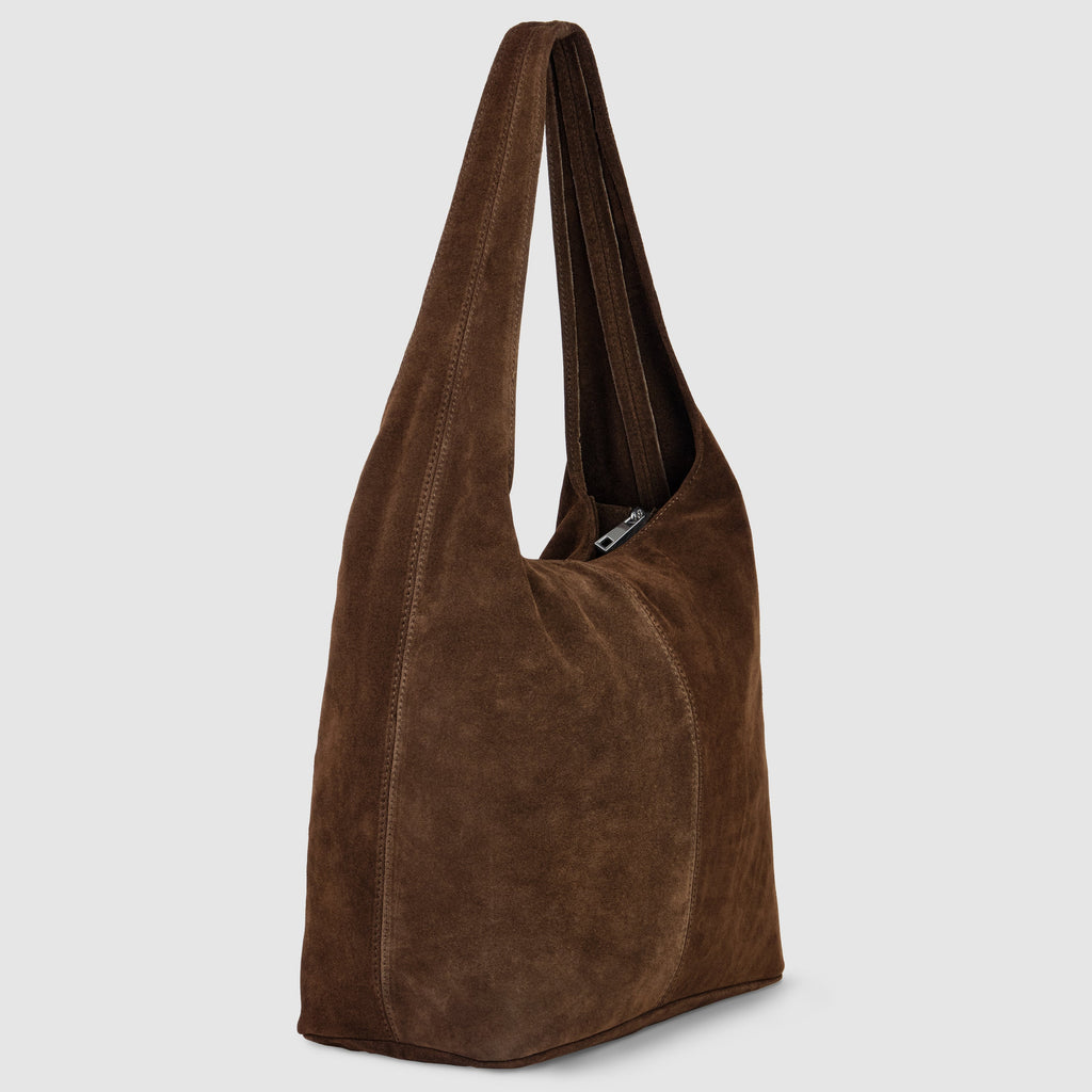 Suede Leather Hobo Bag